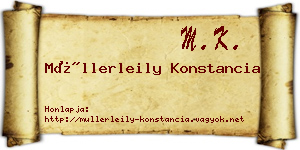 Müllerleily Konstancia névjegykártya